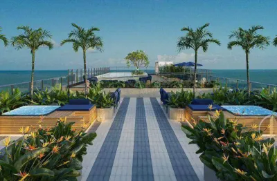 Flat com 1 dormitório à venda, 22 m² por r$ 384.826,33 - cabo branco - joão pessoa/pb