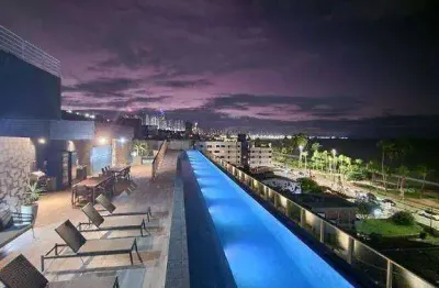 Flat com 1 dormitório à venda, 42 m² por r$ 590.000,00 - cabo branco - joão pessoa/pb