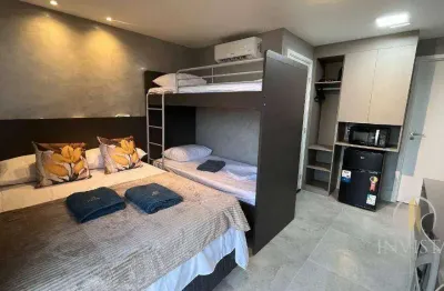 Flat rentável beira mar à venda, 20m² por r$ 450.000 - av. cabo branco - joão pessoa/pb