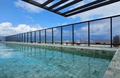 Flat com 1 dormitório à venda, 24 m² por r$ 388.000 - ponta de campina - cabedelo/pb