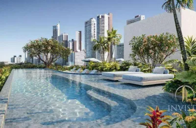 Flat com 1 dormitório à venda, 20 m² por r$ 475.000,00 - cabo branco - joão pessoa/pb