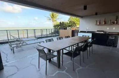 Apartamento pé na areia com 3 dormitórios à venda, 117 m² por r$ 2.900.000 - camboinha - cabedelo/pb
