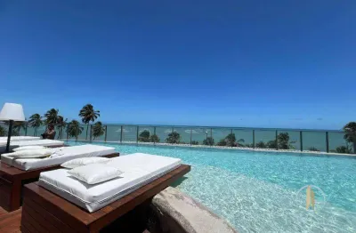 Flat com 1 dormitório à venda, 30 m² por r$ 599.000,00 - cabo branco - joão pessoa/pb