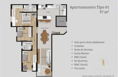 Apartamento com 3 dormitórios à venda, 97 m² por r$ 550.000 - manaíra - joão pessoa/pb