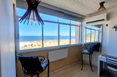 LUXO, FRENTE à PRAIA de Copacabana RJ COM VISTA panorâmica do MAR e PRAIA