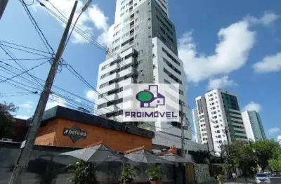 Apartamento com 1 dormitório para alugar, 35 m² por r$ 2.420,00/mês - boa viagem - recife/pe