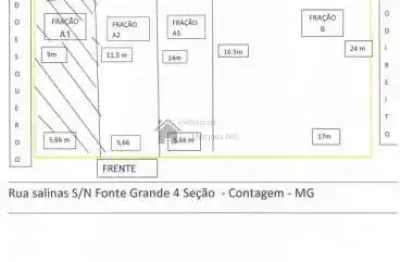 Terreno à venda na Rua Salinas, Fonte Grande, Contagem