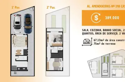 Linda casa geminada duplex no masterville em sarzedo