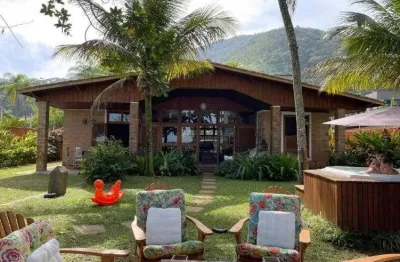 Casa com 5 dormitórios à venda, 410 m² por r$ 4.800.000 - perequê-açu - ubatuba/sp