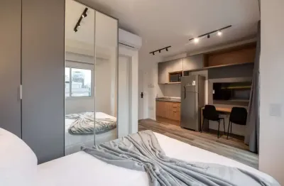 Studio mobiliado à venda ou para locação – vila olímpia, casa do ator – 24m² | lazer completo