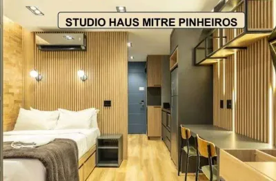 Studio 27 m²  à venda por r$ 560.500,00 - condomínio haus mitre - pinheiros, são paulo, sp