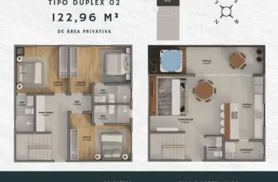 Apartamento duplex com 3 dormitórios à venda, 122 m² por r$ 1.340.656,20 - fazenda - itajaí/sc