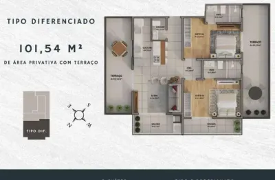 Apartamento amplo diferenciado com duas suítes e lavabo e duas vagas de garagem no bairro fazenda
