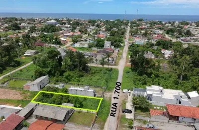 Terreno limpo com 384 m² para venda no balneário princesa do mar, localizado na cidade de itapoá / sc.