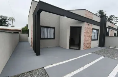 Casa nova e moderna para venda no balneário praia do imperador, localizado na cidade de itapoá / sc.