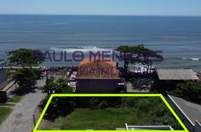 Terreno pé na areia, limpo aterrado e murado, para venda no balneário itapoá centro, localizado na cidade de itapoá / sc.