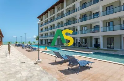 Apartamento 01 quarto pronto na beira mar da praia de marinha farinha, 48m²