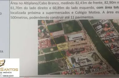 Área altiplano cabo branco com  5.000,37m², permuta 22%