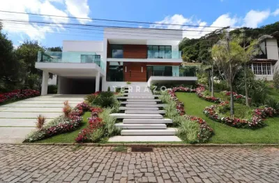 Casa em condomínio à venda, 5 quartos, 5 suítes, 6 vagas, quebra frascos - teresópolis/rj - código 1862