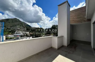 Cobertura à venda, 3 quartos, 2 suítes, 2 vagas, bom retiro - teresópolis/rj