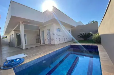 Casa térrea à venda no condomínio reserva do engenho com área construída de 180 m² | 3 suítes, piscina e 4 vagas de garagem.