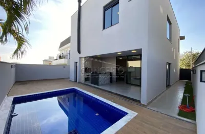 Sobrado disponível para locação no condomínio residencial villa d'aquila com área construída de 256 m² | 4 dormitórios, sendo 2 suítes e 4 vagas.