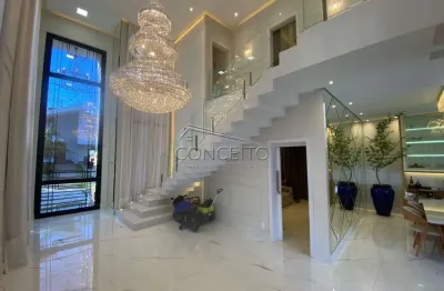 Sobrado para locação no condomínio residencial villa d'áquila com 235m² | 4 suítes e 4 vagas de garagem.