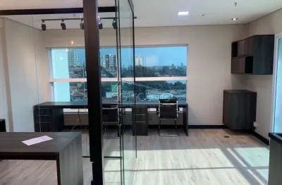 Sala comercial para locação no edifício trio by lindenberg com 45 m² | sala mobiliada e com 1 vaga de garagem.