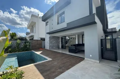 Sobrado à venda no condomínio residencial villa d'aquila com 262 m² | 3 suítes com closet e 4 vagas de garagem, sendo 2 cobertas.