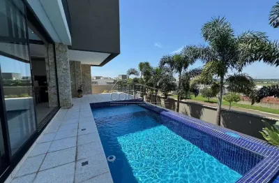 Sobrado de alto padrão à venda no condomínio residencial villa d'aquila com 377,44 m² | 5 suítes e 6 vagas de garagem, sendo 3 cobertas.