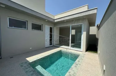 Casa térrea à venda no condomínio soleil piracicaba com 154,43m² | 3 suítes e 4 vagas de garagem.