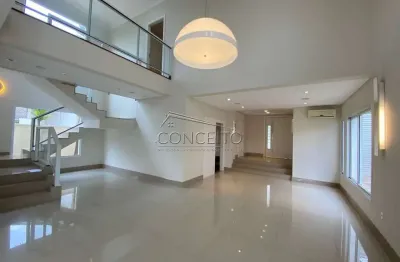 Sobrado de alto padrão à venda no condomínio terras de piracicaba com 480,99 m² | 4 suítes com closet e 6 vagas de garagem