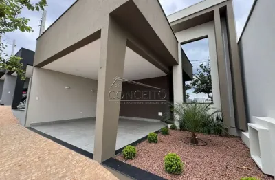 Casa térrea recém construída, à venda no condomínio residencial mônaco com área construída de 134,37 m² | 3 dormitórios 2 vagas cobertas