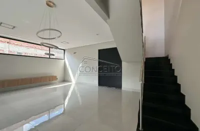 Sobrado de alto padrão à venda no condomínio residencial samantha iii em araras com 267 m² | 3 suítes, sendo 1 suíte com closet e 4 vagas de garagem.