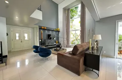Sobrado de alto padrão à venda no condomínio monte alegre com área construída de 364 m² | 4 suítes, sala de tv, spa e 4 vagas de gargem.