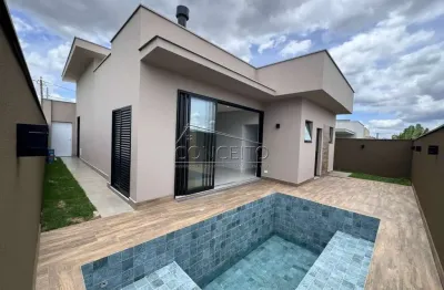 Casa térrea recém construída à venda no condomínio residencial villa d'aquila com área construída de 182 m² | 3 suítes e 4 vagas de garagem.