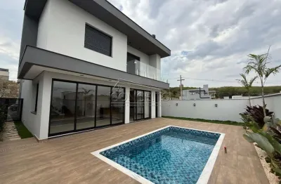 Sobrado à venda no condomínio residencial villa d'aquila com área construída de 219 m² | 3 suítes, piscina e 4 vagas de garagem.