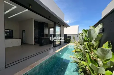 Casa residencial com 3 quarto sendo 3 suítes disponível para venda no bairro laranjeiras em uberlândia-mg