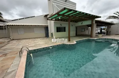 Casa residencial com 4 quartos sendo 3 suítes, disponível para locação no bairro jaraguá em uberlândia-mg