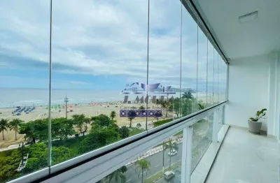 Frente ao mar gonzaga - totalmente reformado e modernizado em alto padrão - vista panorâmica