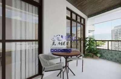 Quadra da praia - vista para o mar - altissimo padrão - varanda gourmet com churrasqueira - 4 suites - 4 garagens