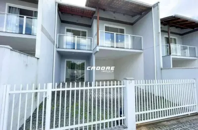 Sobrado com 2 suítes e 2 vagas para locação no bairro badenfurt | cadore imóveis