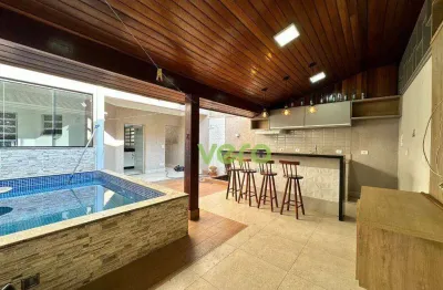 Casa com 3 dormitórios, 221 m² - venda por r$ 880.000,00 ou aluguel por r$ 4.950,00/mês - parque novo mundo - americana/sp
