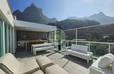 Golf village, cobertura de luxo à venda no rio de janeiro-rj, bairro joá, são conrado, 3 quartos, 2 suítes, 6 banheiros, 300m². confira!