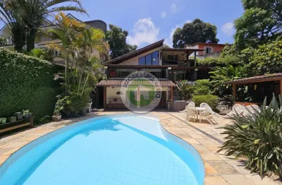 Casa de luxo no condomínio do itanhangá - venda ou locação - 5 quartos, 2 suítes, 3 salas - rio de janeiro-rj