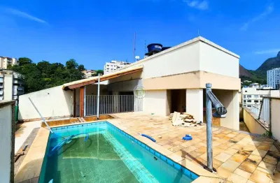 Cobertura de luxo à venda em laranjeiras, rio de janeiro-rj: 4 quartos, 1 suíte, 2 salas, 3 banheiros, 4 vagas de garagem, 283m².
