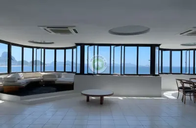 Espetacular cobertura na av. atlântica posto 6 - vista deslumbrante para a praia de copacabana