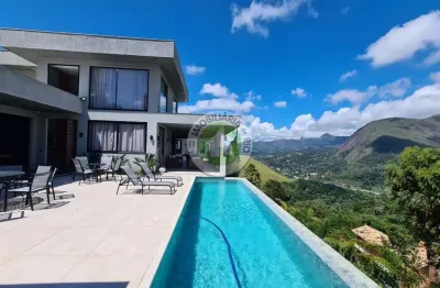 Itaipava -magnífica mansão em condomínio fechado- 600 m2
