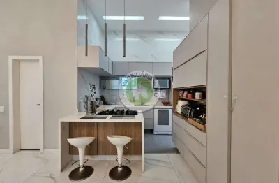 Aluguel le parc lindo loft com 2 qts, sala pé direito duplo, cozinha americana, lavabo e varanda