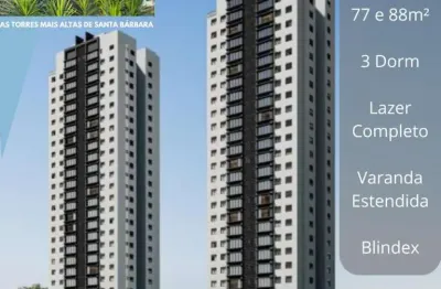 Apartamento 3 dormitórios para venda em santa bárbara d`oeste, centro, 3 dormitórios, 2 suítes, 1 banheiro, 2 vagas